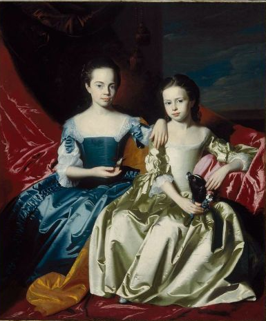 Mary and Elizabeth Royall   ca. 1758 by  John Singleton Copley   (1738-1815)  Museum of Fine Arts  Boston    25.49